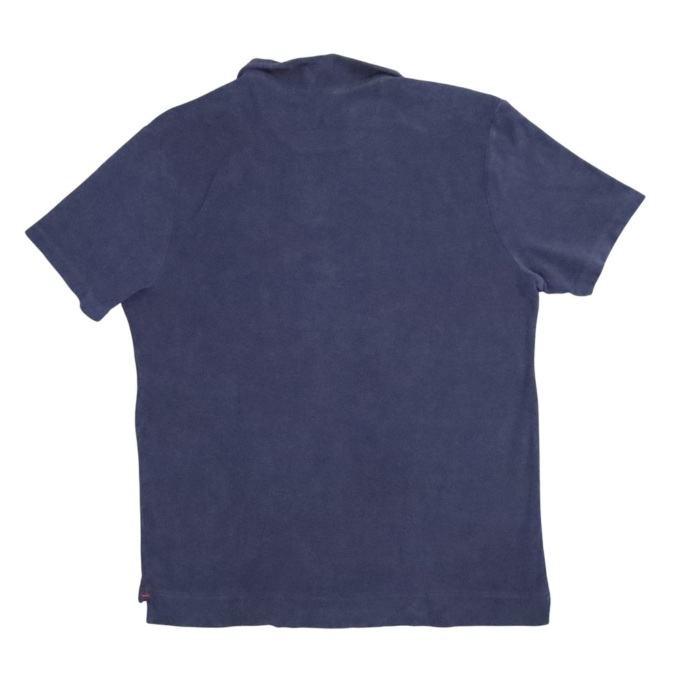 Birdwell Beach Britches Terry Cloth Polo Shirt Mens 3XL Navy Blue Short‎ Sleeve - Picture 2 of 5